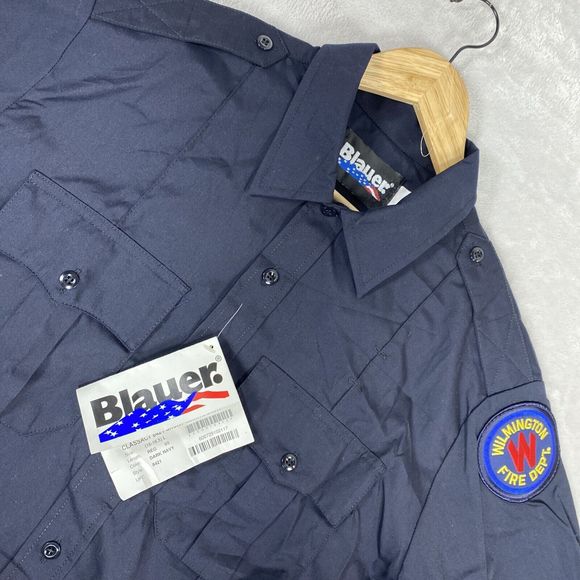 Blauer Classact 8421 Short Sleeve Shirt Large Wilmington Fire Dept Patch - Picture 1 of 6